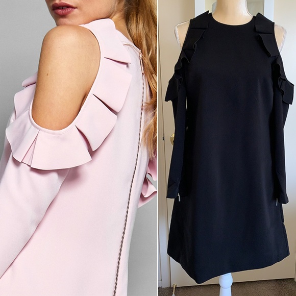TED BAKER | Cold Shoulder Dress | Size 1 - Picture 5 of 11